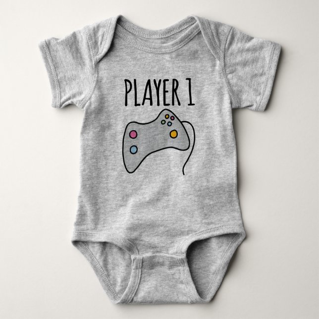 Player 1 Player 2 Player 3 Baby Bodysuit (Front)