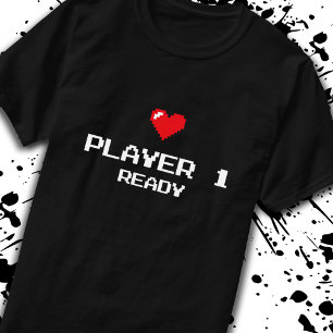 Player 1 Ready New Mum Dad Baby Announcement T-Shirt