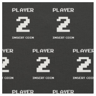 Player 2 gamer design fabric