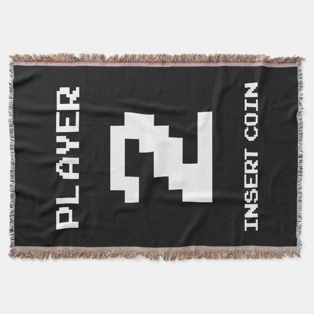 Player 2 gamer design throw blanket (Front)