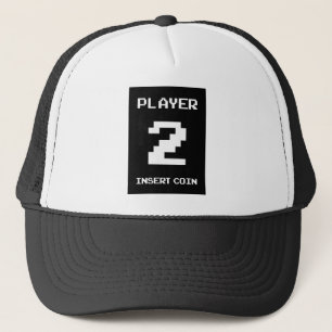 Player 2 gamer design trucker hat