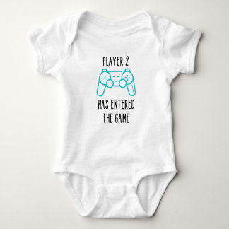 Player 2 Has Entered Game Baby Announcement Baby Bodysuit