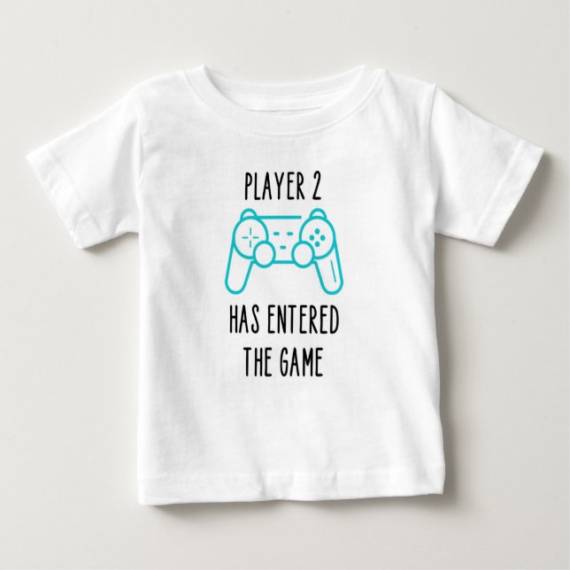 Player 2 Has Entered Game - Baby Announcemet Tee (Front)