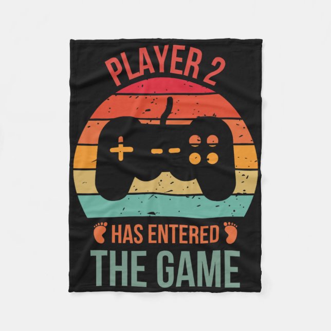 Player 2 Has Entered The Game Gamer New  Fleece Blanket (Front)