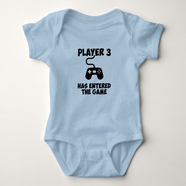 Player 3 has entered the game baby bodysuit (Front)