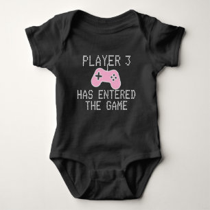 Player 3 Has Entered The Game Easy Change Number Baby Bodysuit