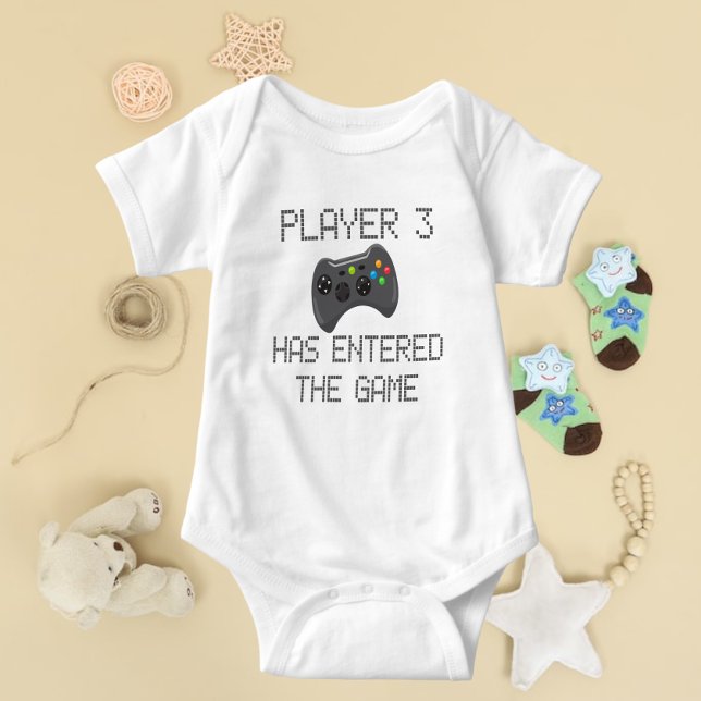 Player 3 Has Entered The Game Gamer Humour Baby Bodysuit (Creator Uploaded)