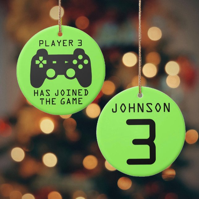 Player 3 has joined the game ceramic ornament (Creator Uploaded)