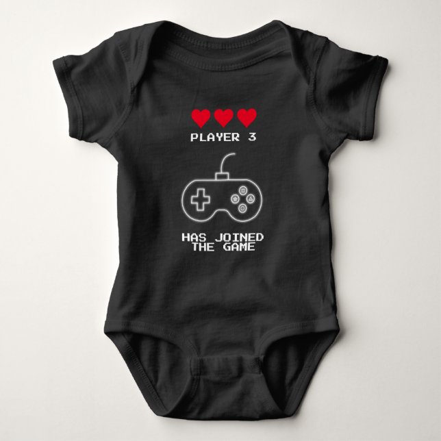 Player 3 Has Joined The Game Matching Outfit Baby Bodysuit (Front)