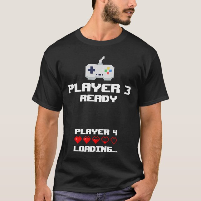 Player 3 Player 4 Loading  Gamming New Baby T-Shirt (Front)