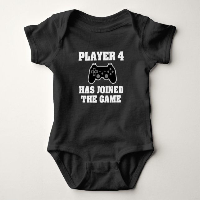 Player 4 has joined the game - Baby Gamer Shirt (Front)