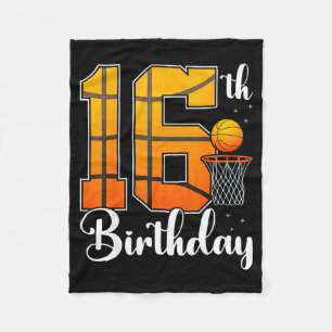 Player Basketball 16 16th Old Years Fleece Blanket