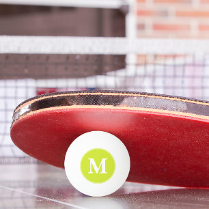 Player Coach Monogrammed Initial Table Tennis Beer Ping Pong Ball