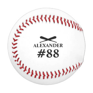 Player Name and Number Baseball