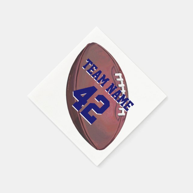 Player Name and Number Football Napkin (Corner)
