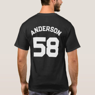 Player Name and Number Sports Jersey  T-Shirt
