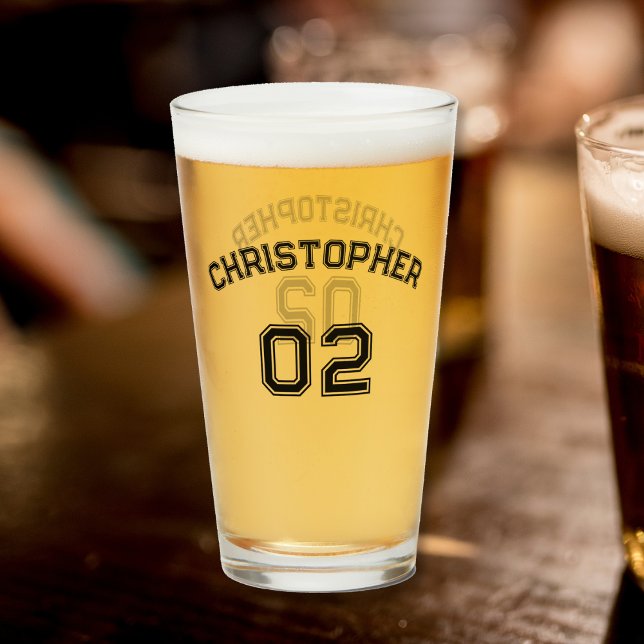 Player Name Jersey Number Game Day Party Sports Glass (Player Name Jersey Number Game Day Party Sports Glass)