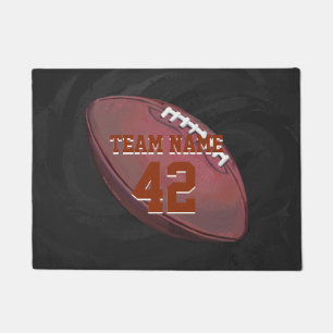 Player Name on Painted Football Doormat