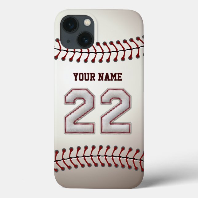 Player Number 22 - Cool Baseball Stitches Look Case-Mate iPhone Case (Back)