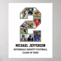 Player Number 2 Senior Sports Team Photo Collage