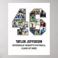 Player Number 46 Senior Sports Team Photo Collage