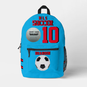 Player, number name team name soccer backpacks B/b