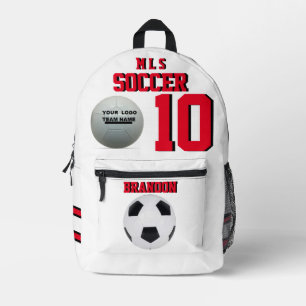 Player, number name team name soccer backpacks B/R