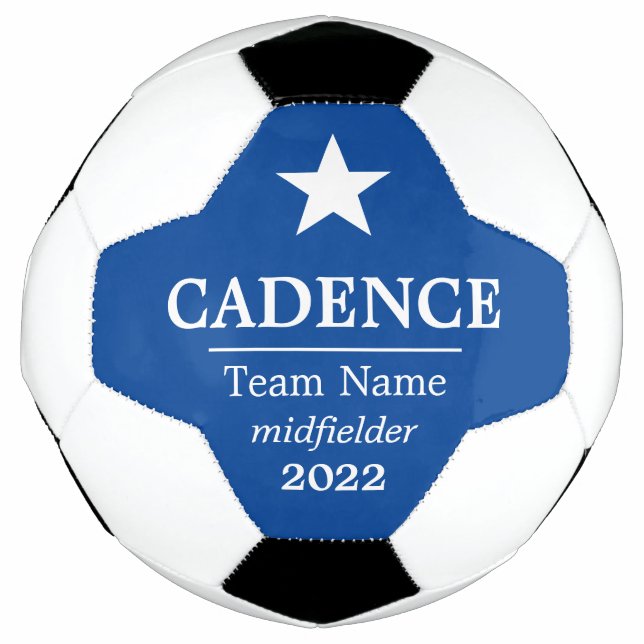 Player or Coach Name and Soccer Team Soccer Ball (Front)