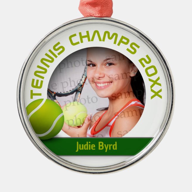 Player Photo | Tennis Champs 20XX Metal Ornament (Front)