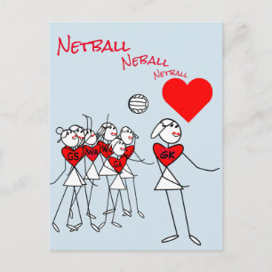 Player Positions Love Netball GK Clipart Post Postcard