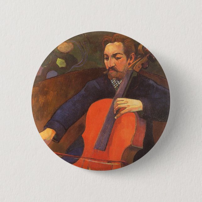 Player Schneklud Portrait by Paul Gauguin 6 Cm Round Badge (Front)