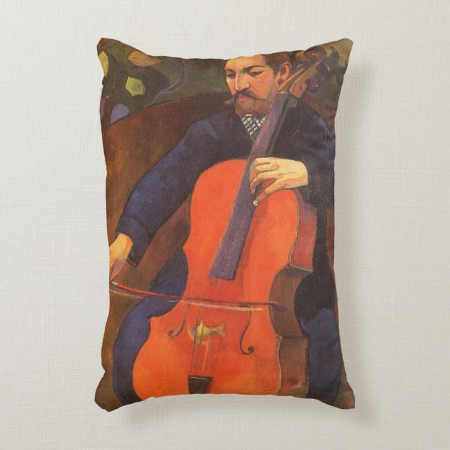 Player Schneklud Portrait by Paul Gauguin Decorative Cushion (Front(Vertical))
