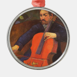 Player Schneklud Portrait by Paul Gauguin Metal Ornament