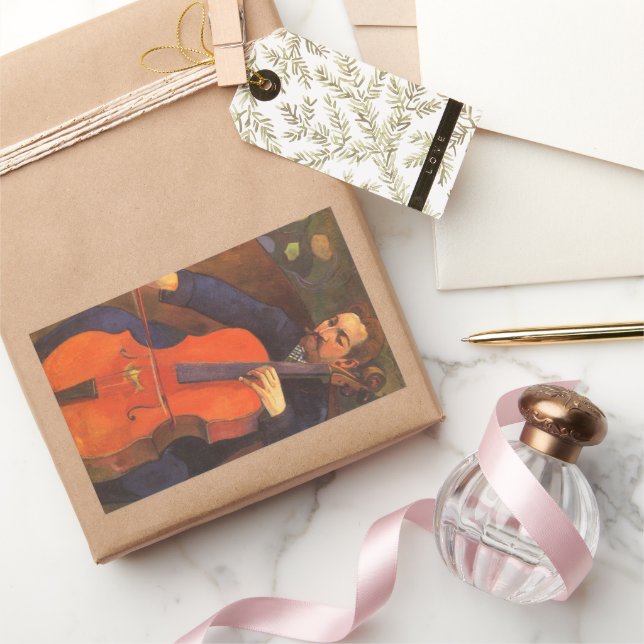 Player Schneklud Portrait by Paul Gauguin Rectangular Sticker (Gifting)