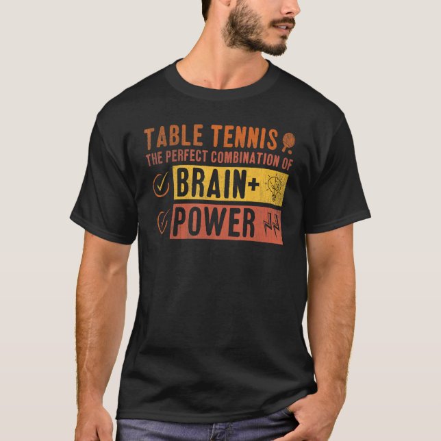 Player Table Tennis The Perfect Combination Of Bra T-Shirt (Front)