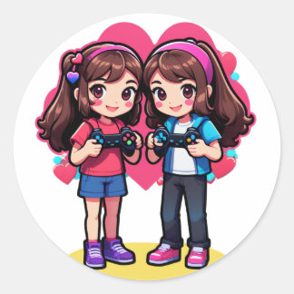 Player Two Forever Classic Round Sticker