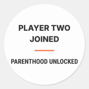Player Two Joined Parenthood Unlocked Sticker