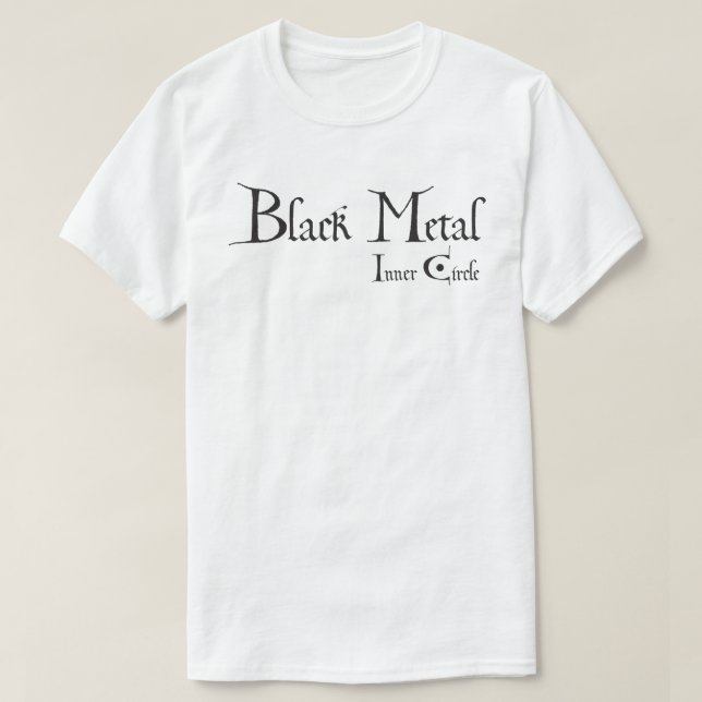 Playera Black Metal Inner Circle (black ink) T-Shirt (Design Front)