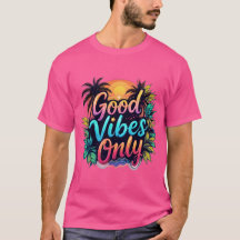 Playera motivacional Good Vibes Only stilo Vintage