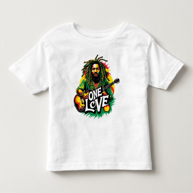 Playera One Love the King of Reggae Toddler T-Shirt (Front)