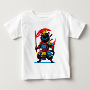 Playera with a point of jersey Gato Samurai Baby T-Shirt