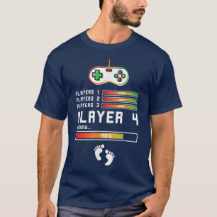 Players 1,2,3 Ready Player 4 Loading Gamer Birthda T-Shirt