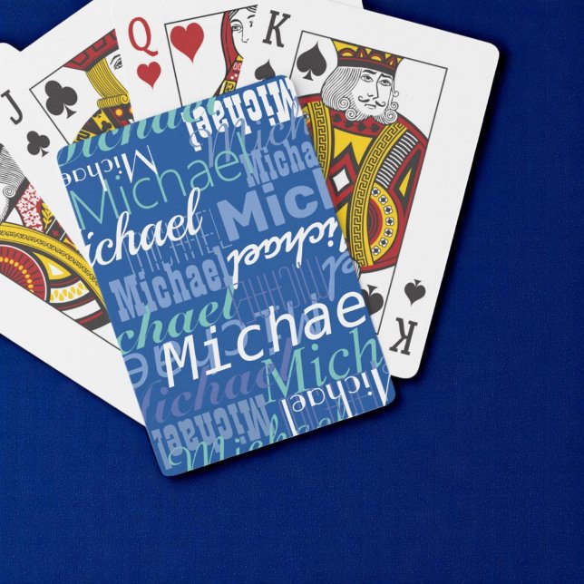 Player's Name Custom Blue Playing Cards (Creator Uploaded)