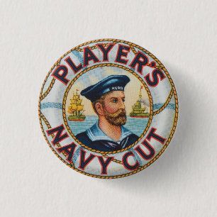 Players Navy Cut 3 Cm Round Badge