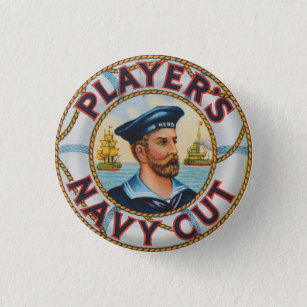 Players Navy Cut 3 Cm Round Badge
