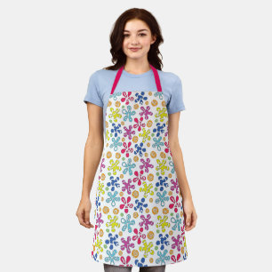 Playful Abstract Doodle Shapes Apron