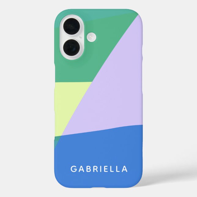 Playful Abstract Pastel Colour Block Personalised Case-Mate iPhone Case (Back)