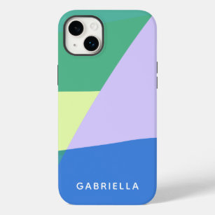 Playful Abstract Pastel Colour Block Personalised Case-Mate iPhone 14 Plus Case
