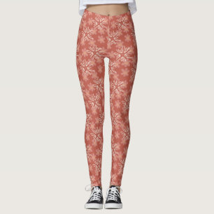 Playful abstract pink and yellow florals leggings