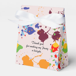 Playful Abstract Red Splatter Painting Birthday Fa Favour Box